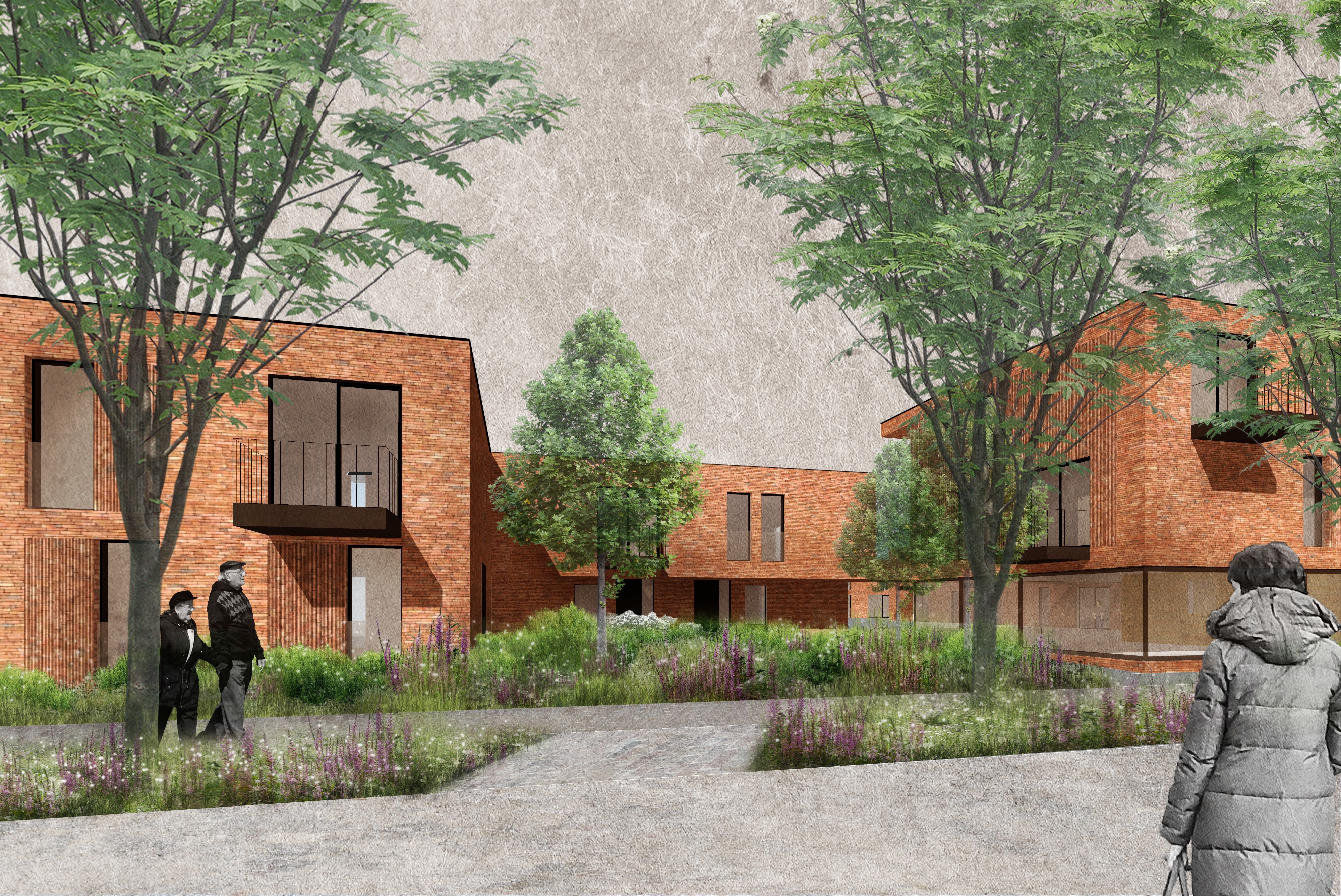 3d rendering van het Ravelijn project in Nieuwpoort